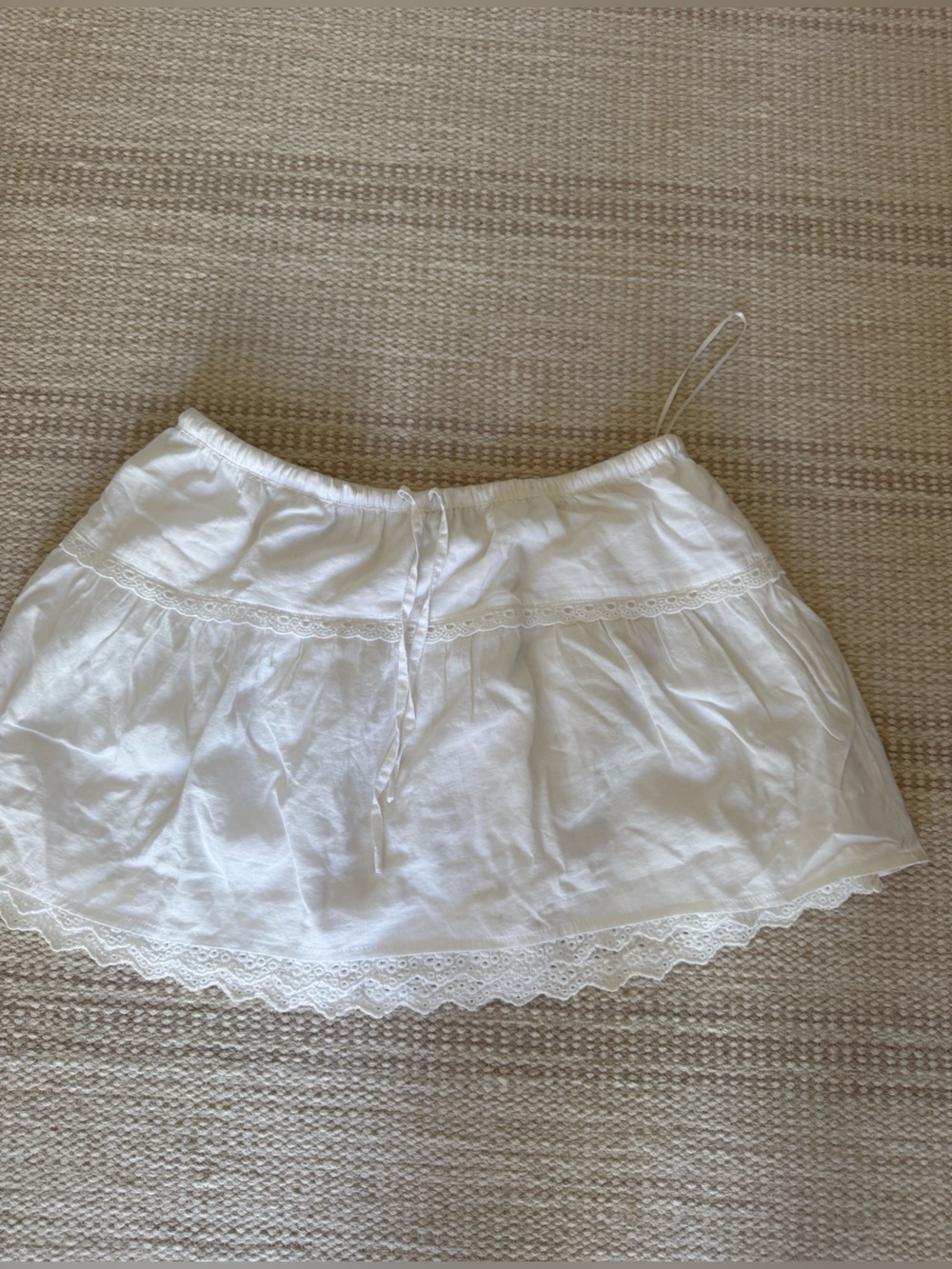REFORMATION WHITE LINEN SKIRT